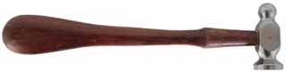 Chasing hammer,
forged steel 1" face with round end for peening,
9"  handle